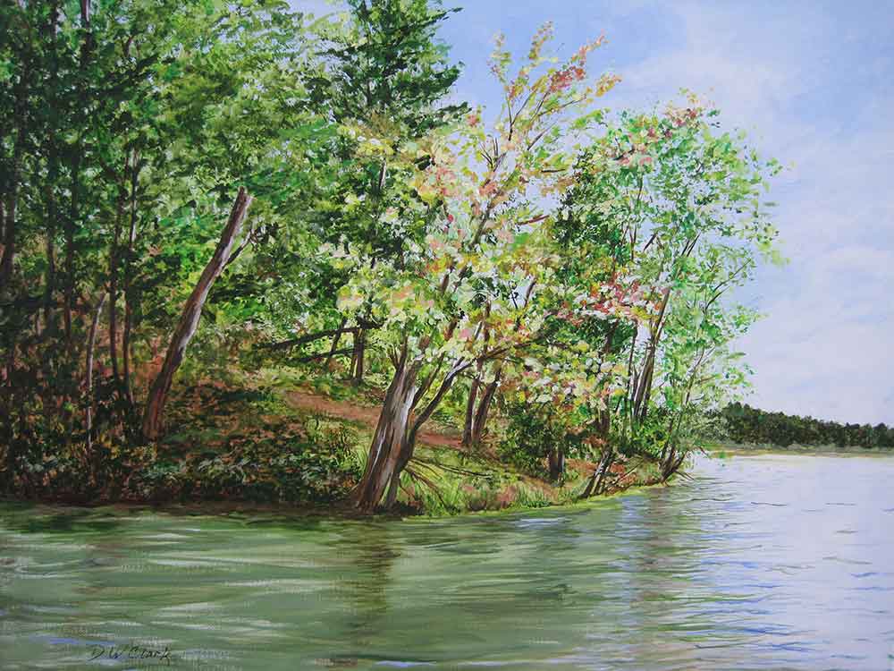 Denise Clark painting of Green River Reservoir