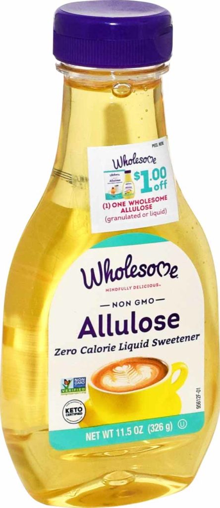 Allulose zero calorie liquid sweetener