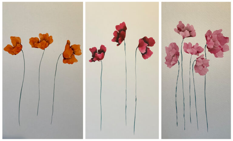 Watercolor Flowers by Nessa Rabin