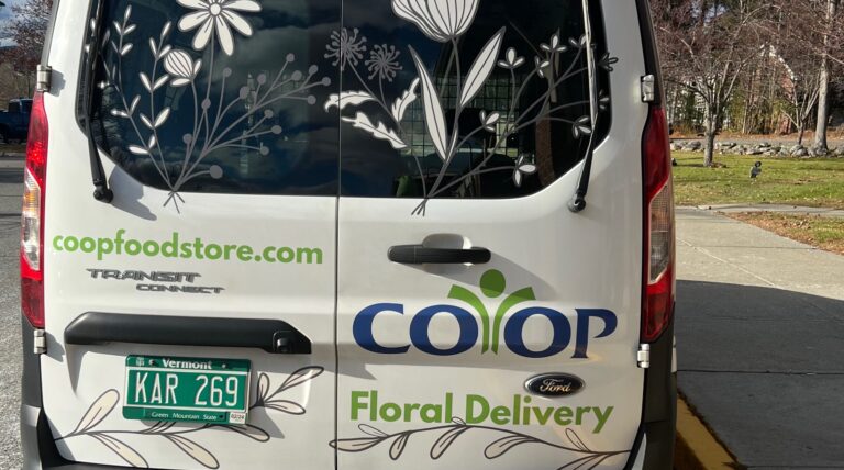 Co-op Food Stores floral delivery van
